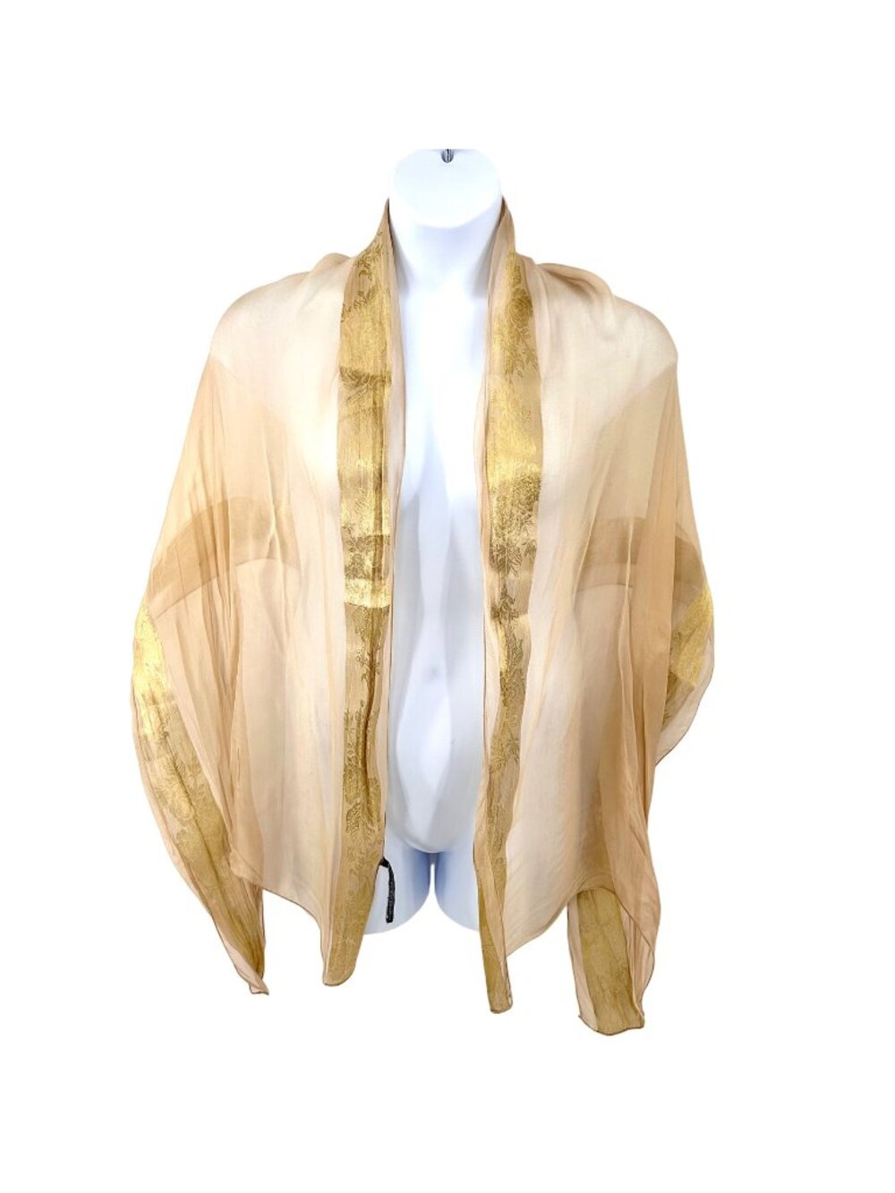 GORGEOUS JONES NEW YORK GOLD SCARF WRAP